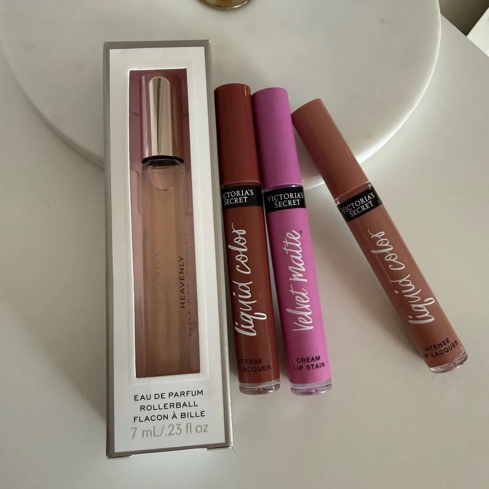 NWT Victoria's Secret 3 matter lip stains, 1 rollerball